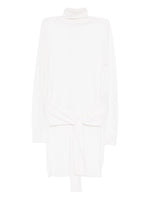 White Solid Turtle Neck Sweatshirt 1