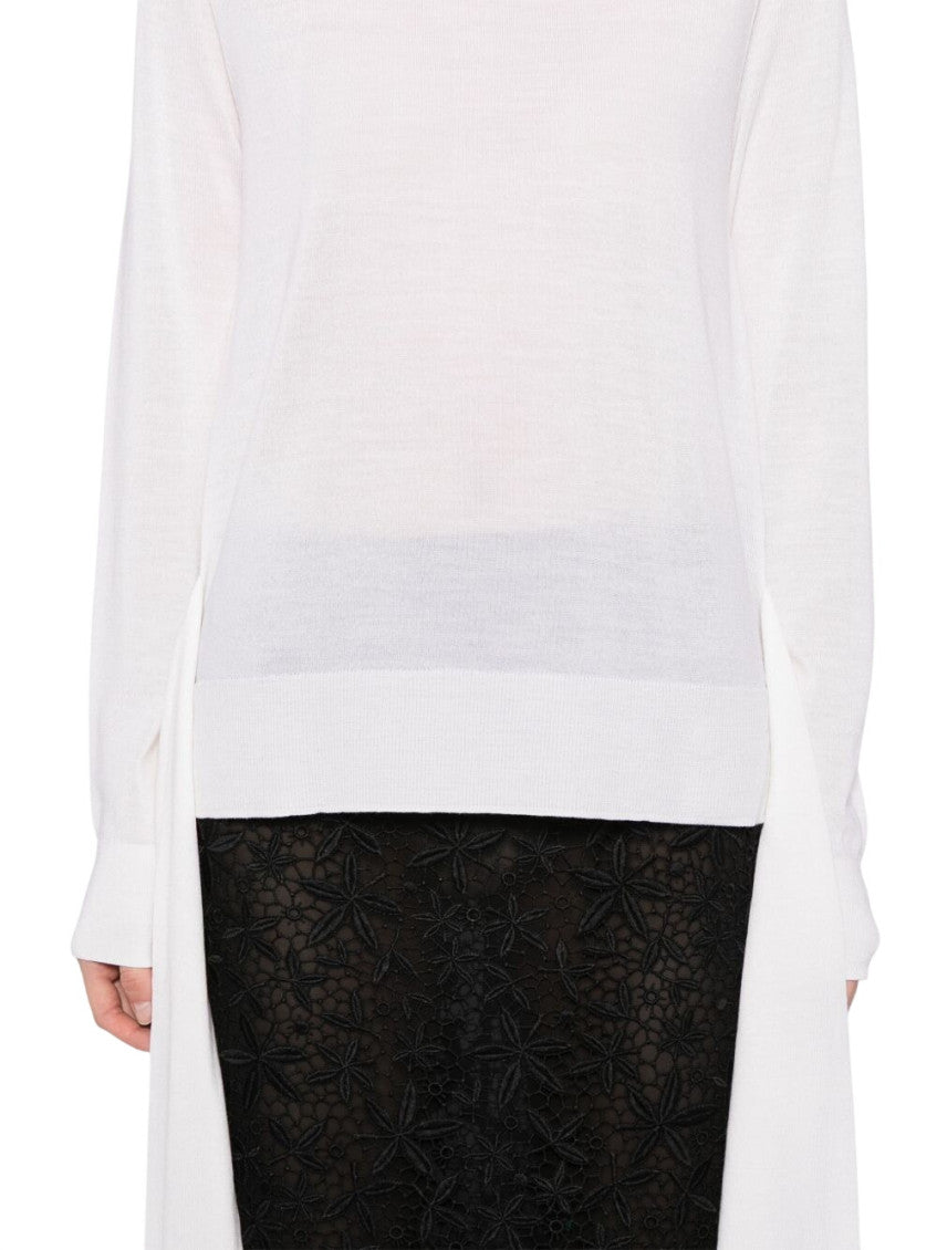 White Solid Turtle Neck Sweatshirt 5