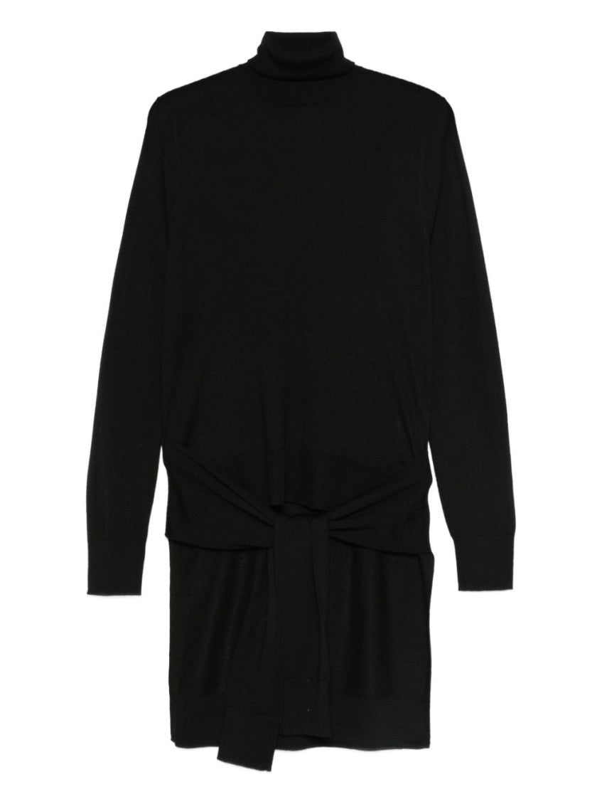 Black Solid Turtle Neck Sweatshirt 1
