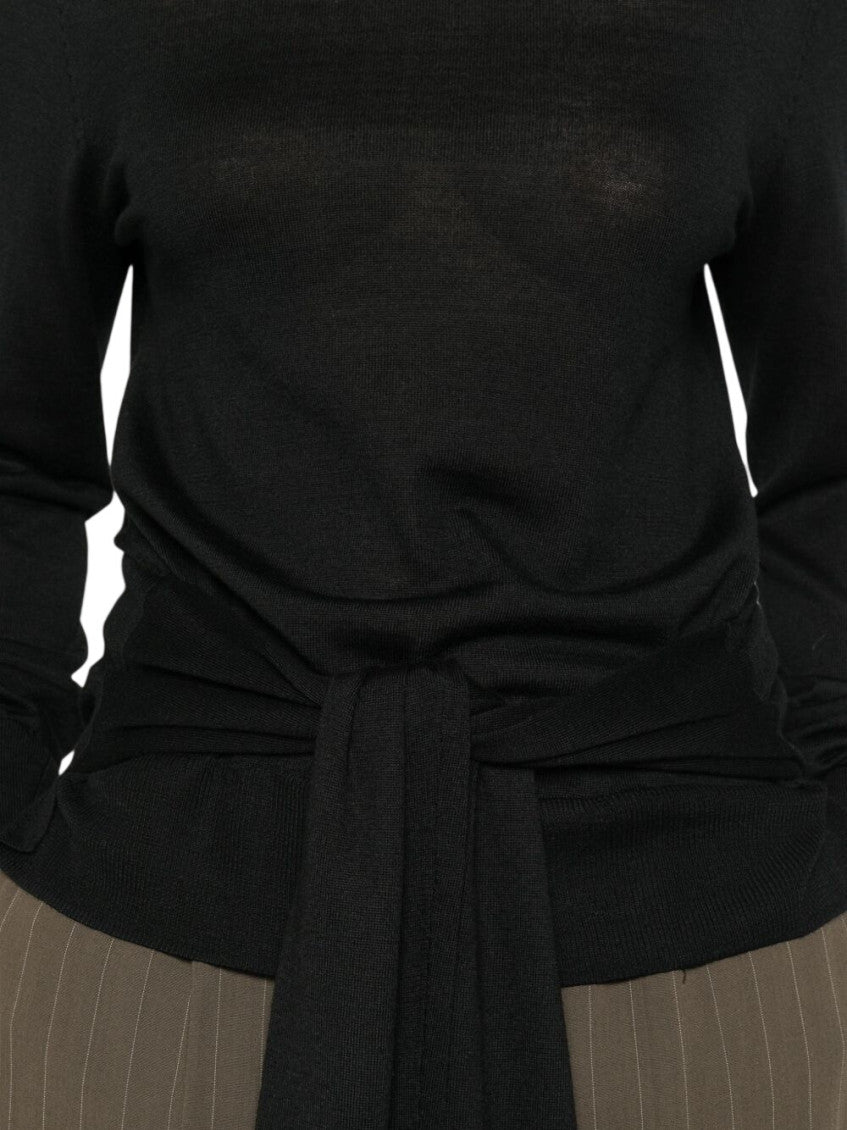 Black Solid Turtle Neck Sweatshirt 5