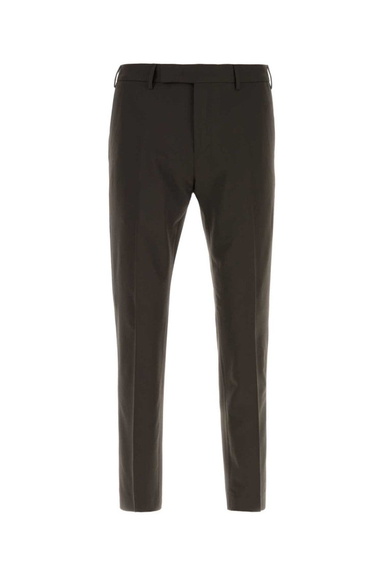 Dark Brown Slim Trousers 1
