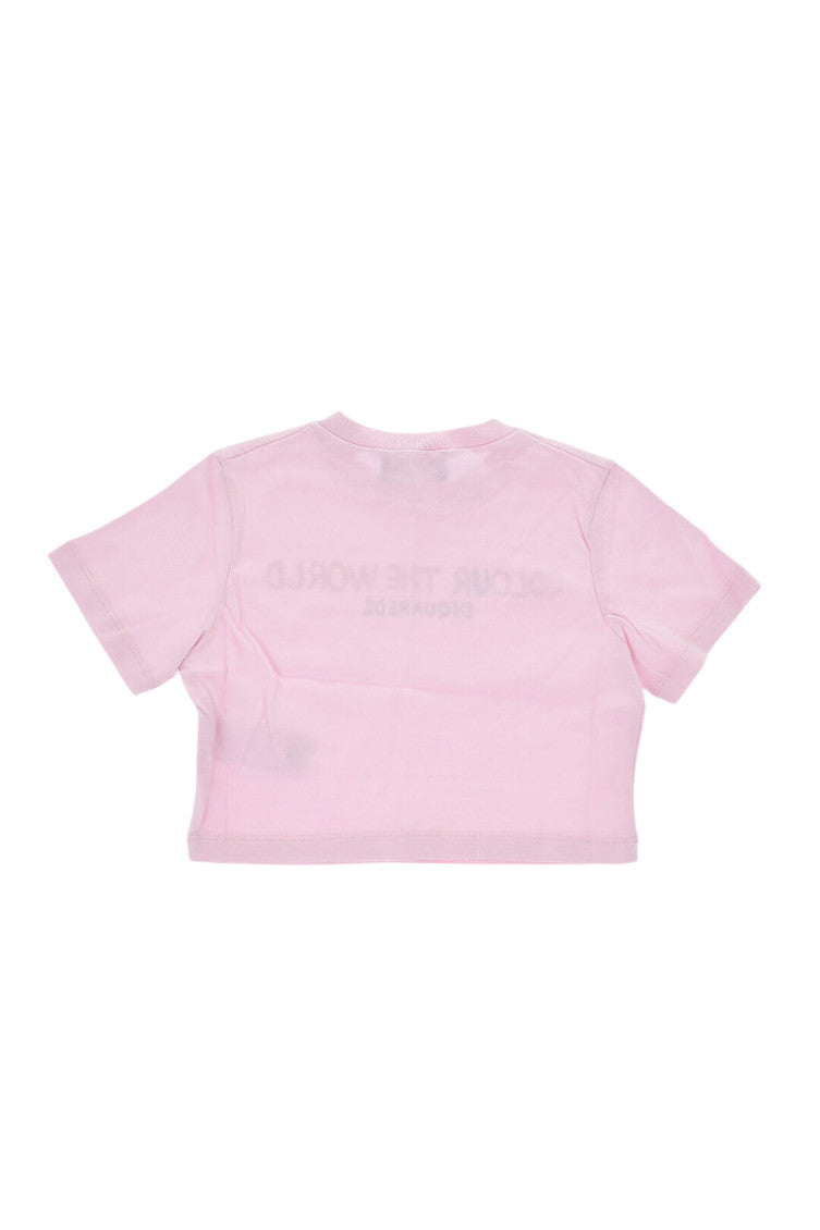 Girls Pink Boxy Graphic T-Shirt 2