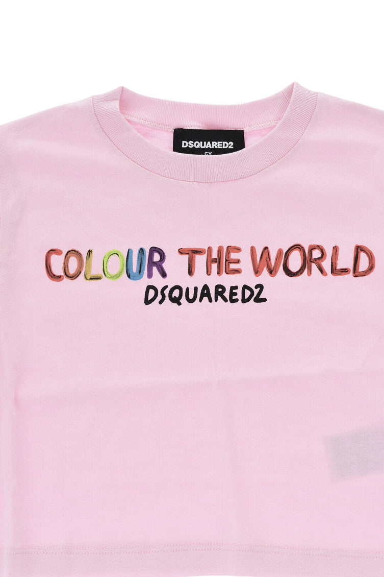 Girls Pink Boxy Graphic T-Shirt 3
