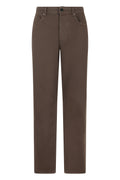 Brown Straight Mid Rise Jeans 1