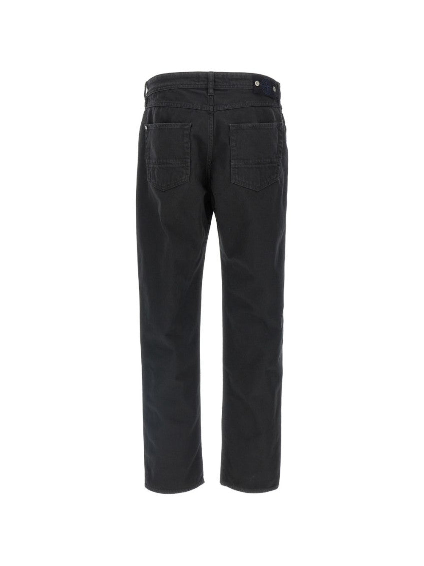 Black Straight Mid Rise Jeans 2