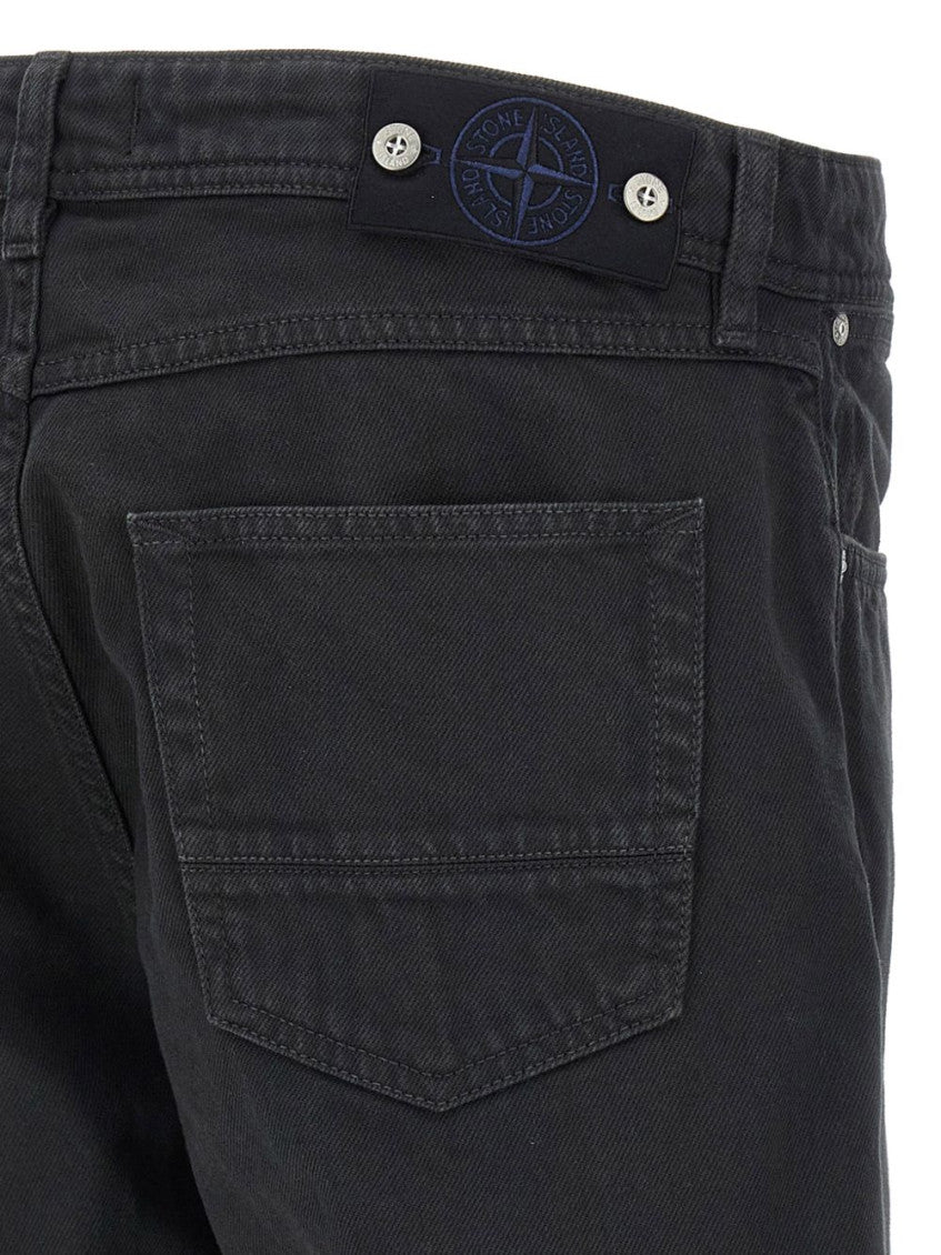 Black Straight Mid Rise Jeans 4