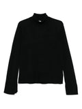 Black Solid Turtle Neck Sweater 1