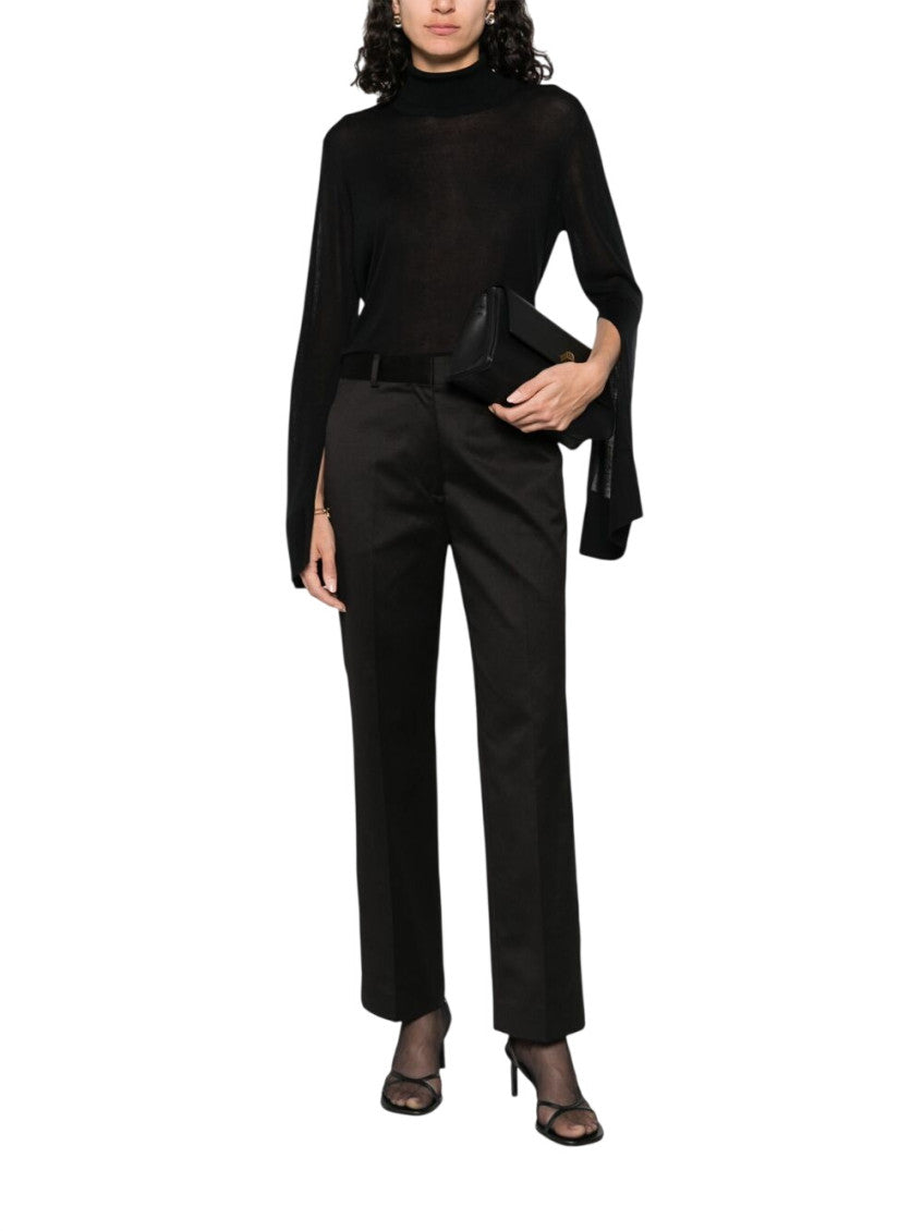 Black Solid Turtle Neck Sweater 2