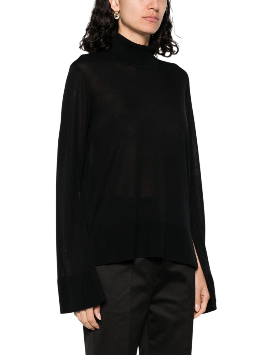 Black Solid Turtle Neck Sweater 5