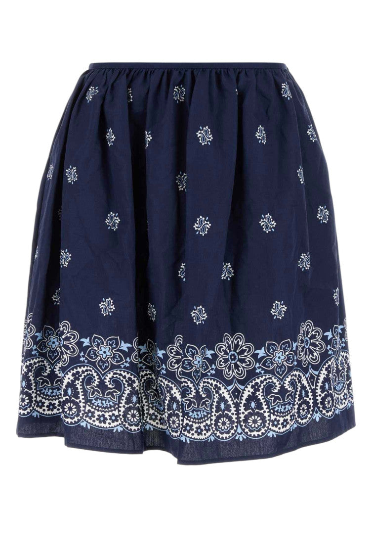 Multicolor Printed Knee Length Skirt 1