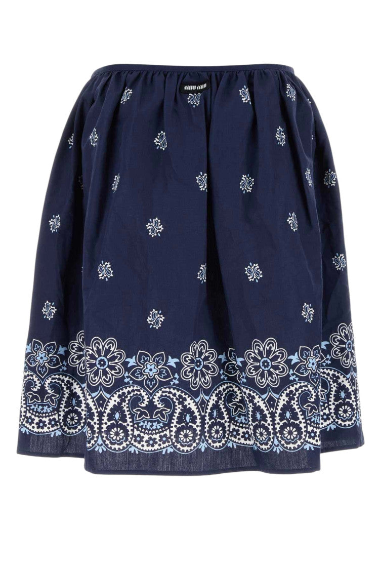 Multicolor Printed Knee Length Skirt 2