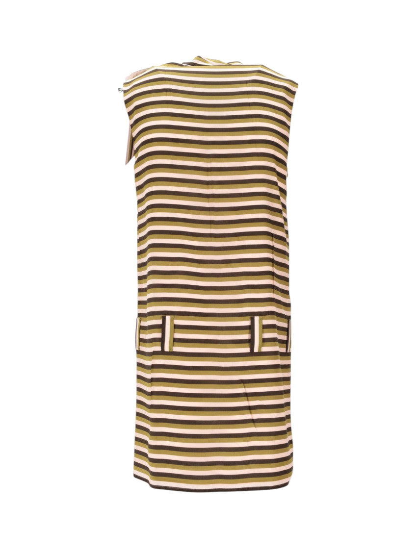 Multicolor Stripes Halter Neck Dress 2