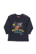 Baby Boys Blue Graphic T-Shirt 1
