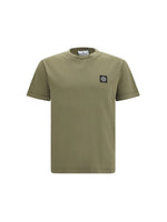 Green Solid Crew Neck T-Shirt 1