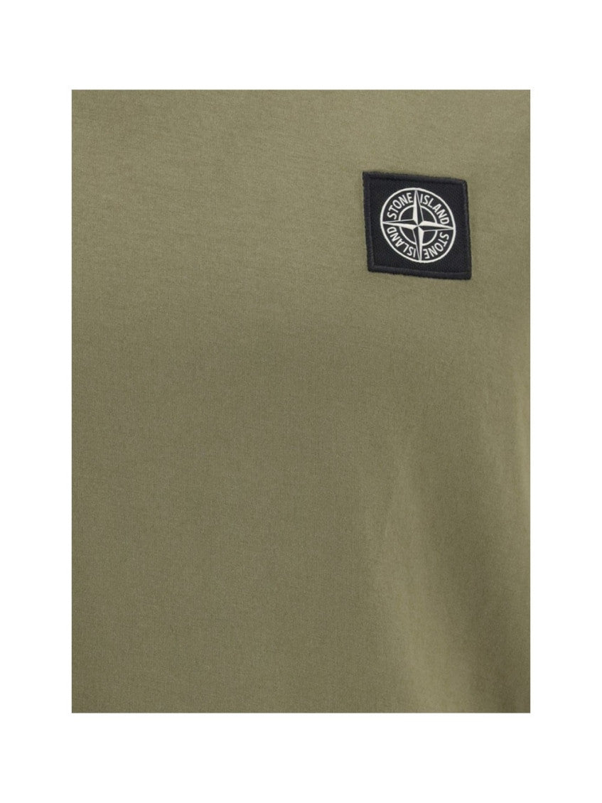Green Solid Crew Neck T-Shirt 3