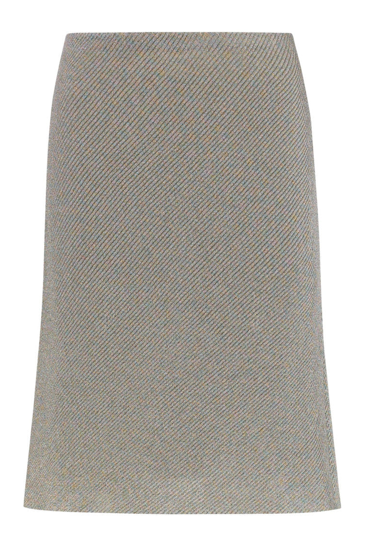 Grey Textured Mini Skirt 1