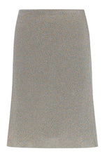 Grey Textured Mini Skirt 1