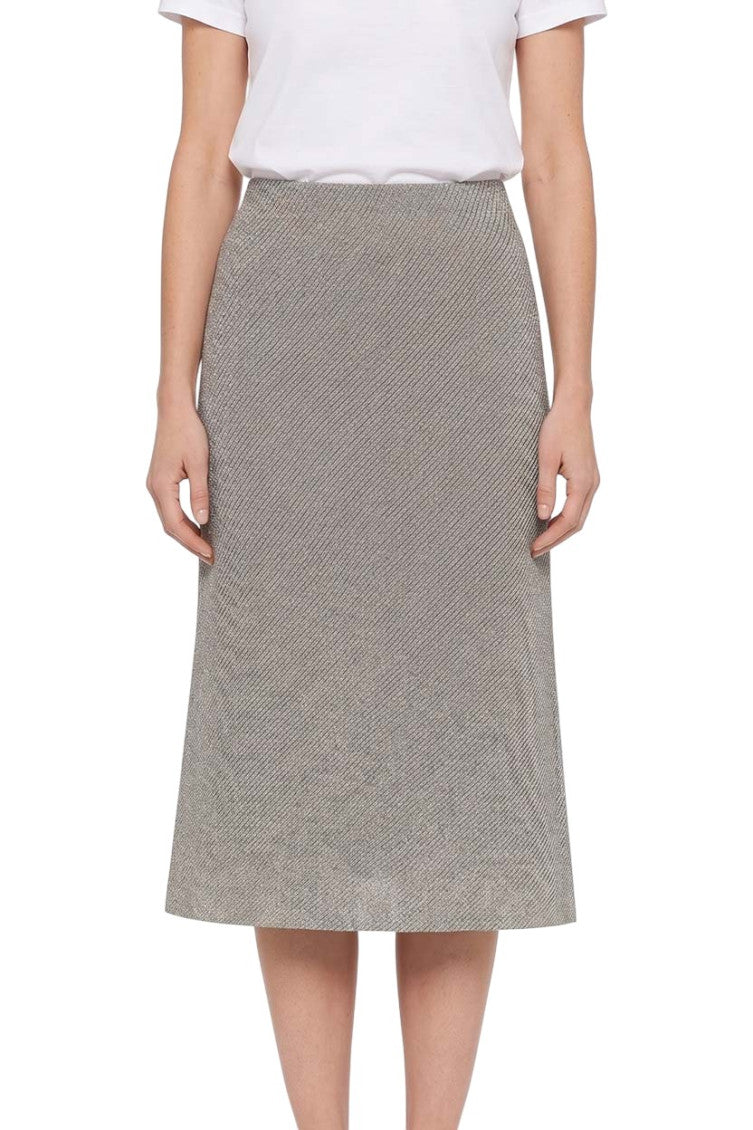 Grey Textured Mini Skirt 3
