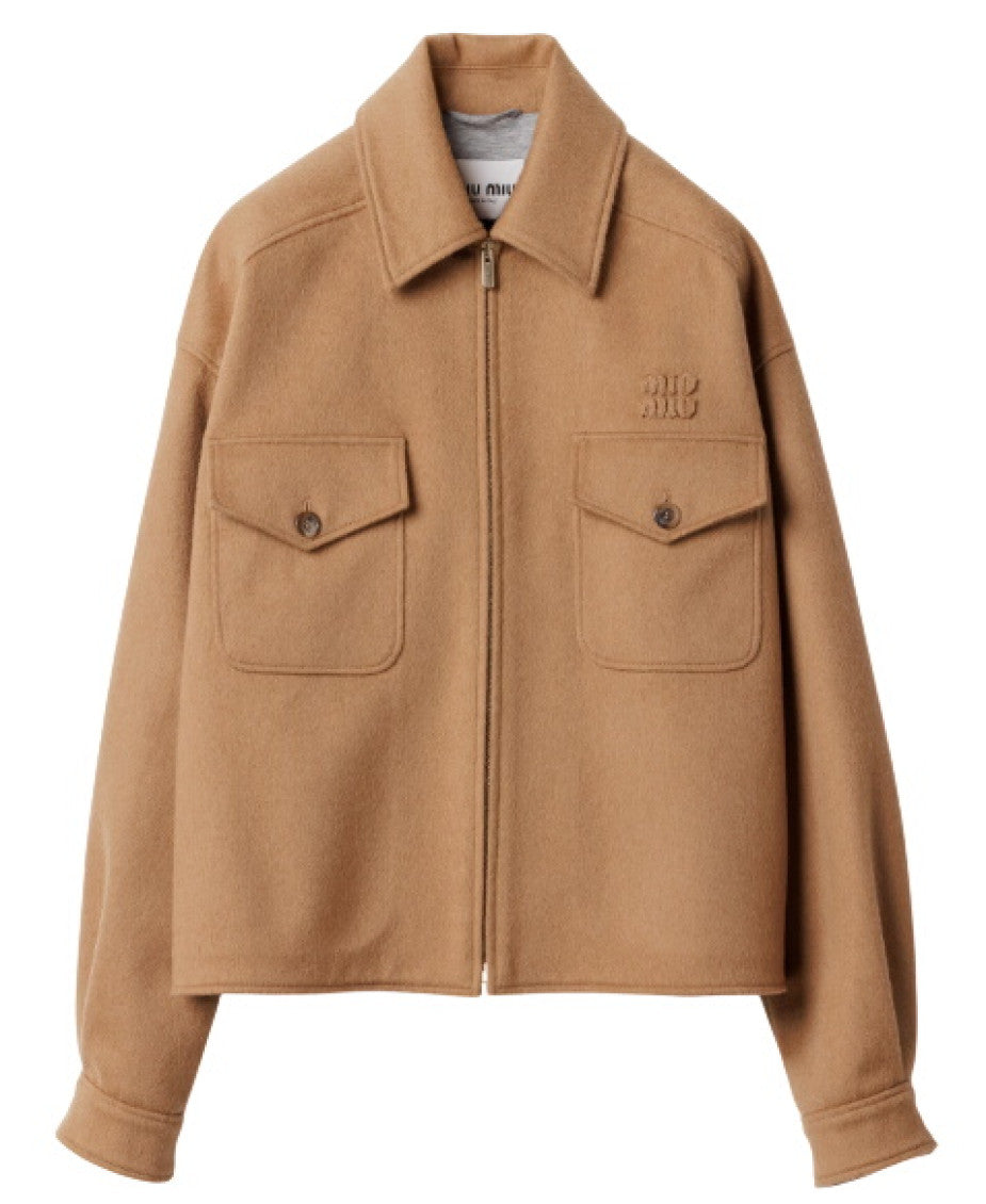 Light Brown Shirt Collar Jacket 1