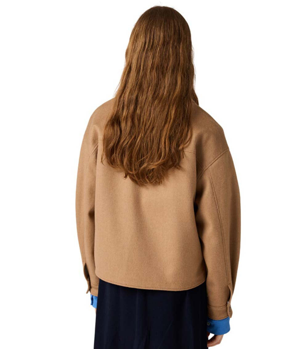Light Brown Shirt Collar Jacket 2
