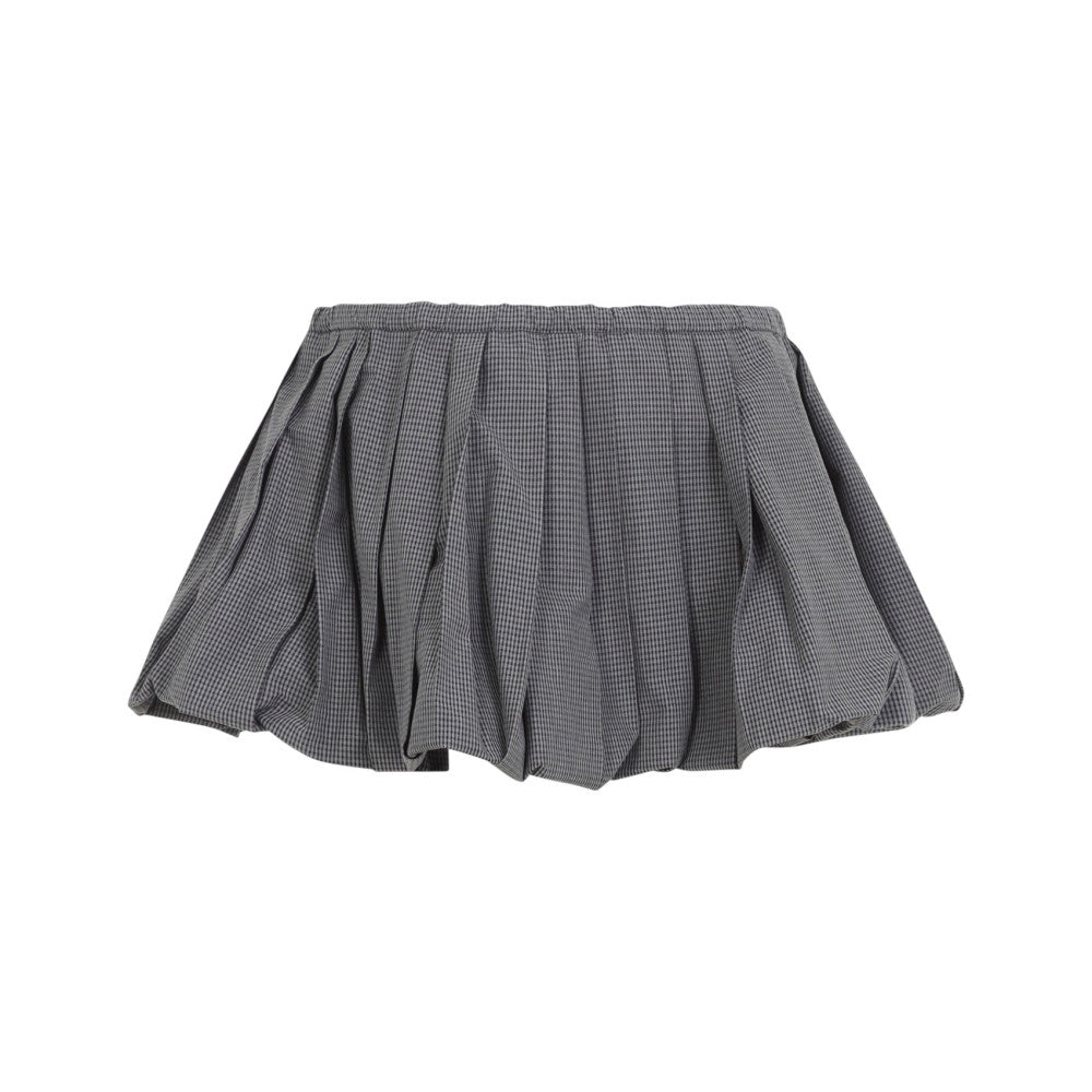 Grey Checks Mini Skirt 2