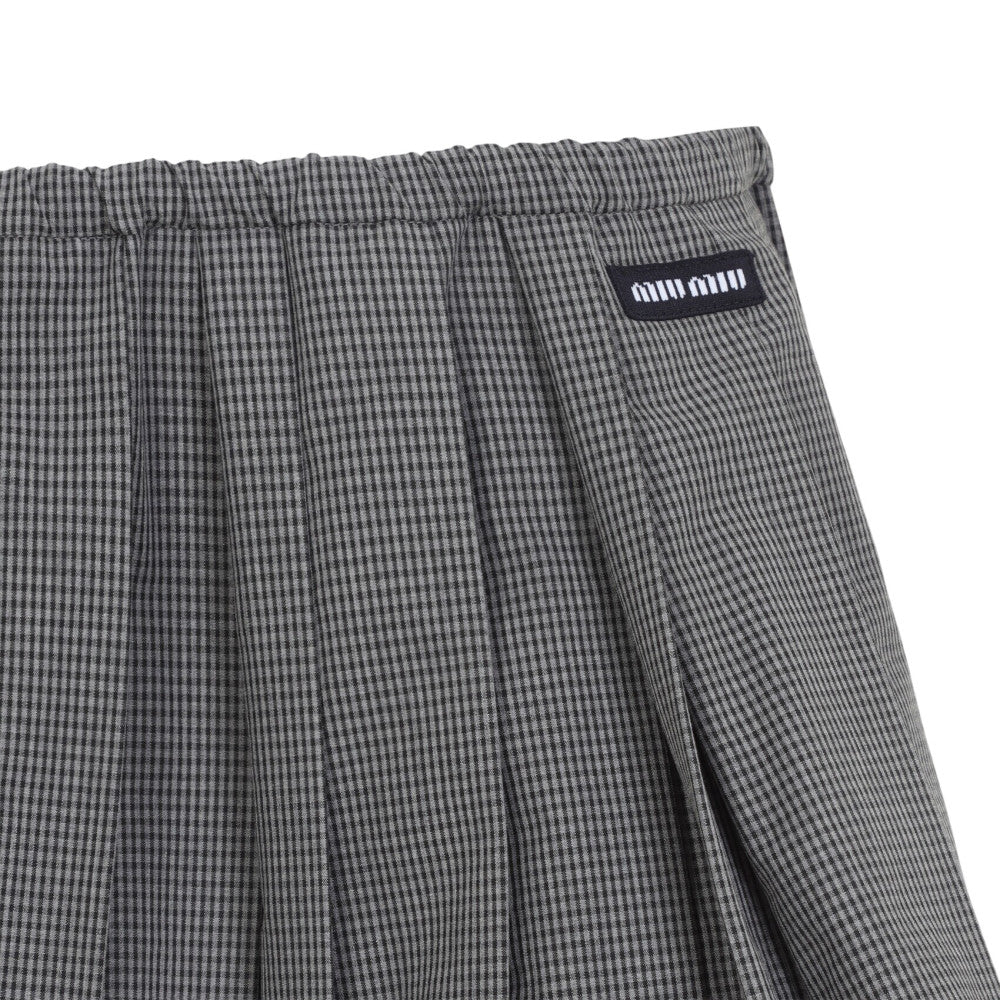 Grey Checks Mini Skirt 5