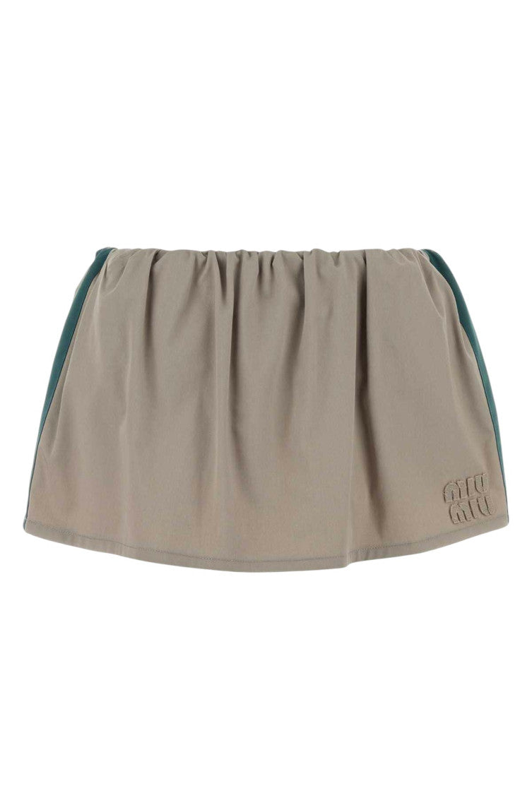Khaki Logo Mini Skirt 1
