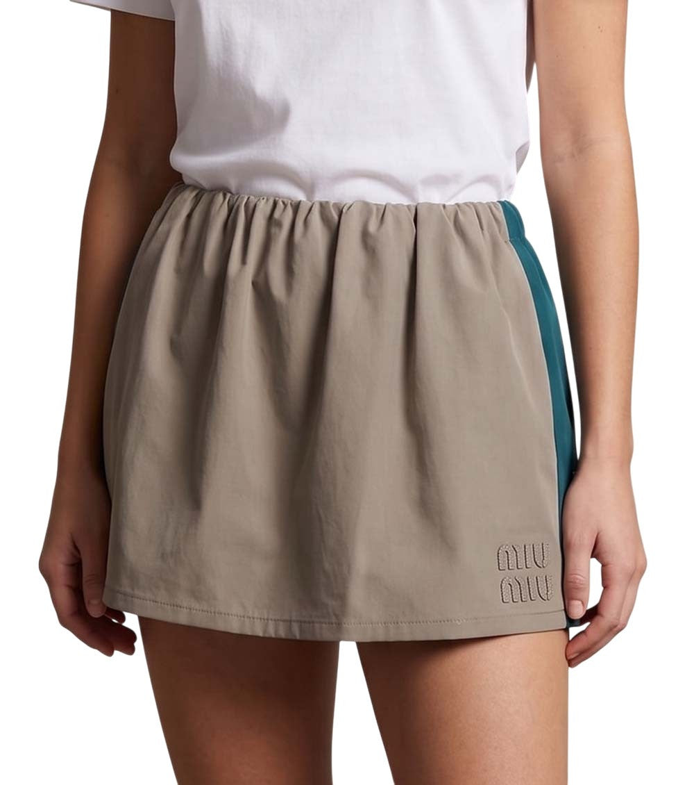 Khaki Logo Mini Skirt 3