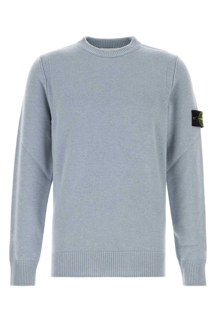 Grey Knitted Crew Neck Sweater 1