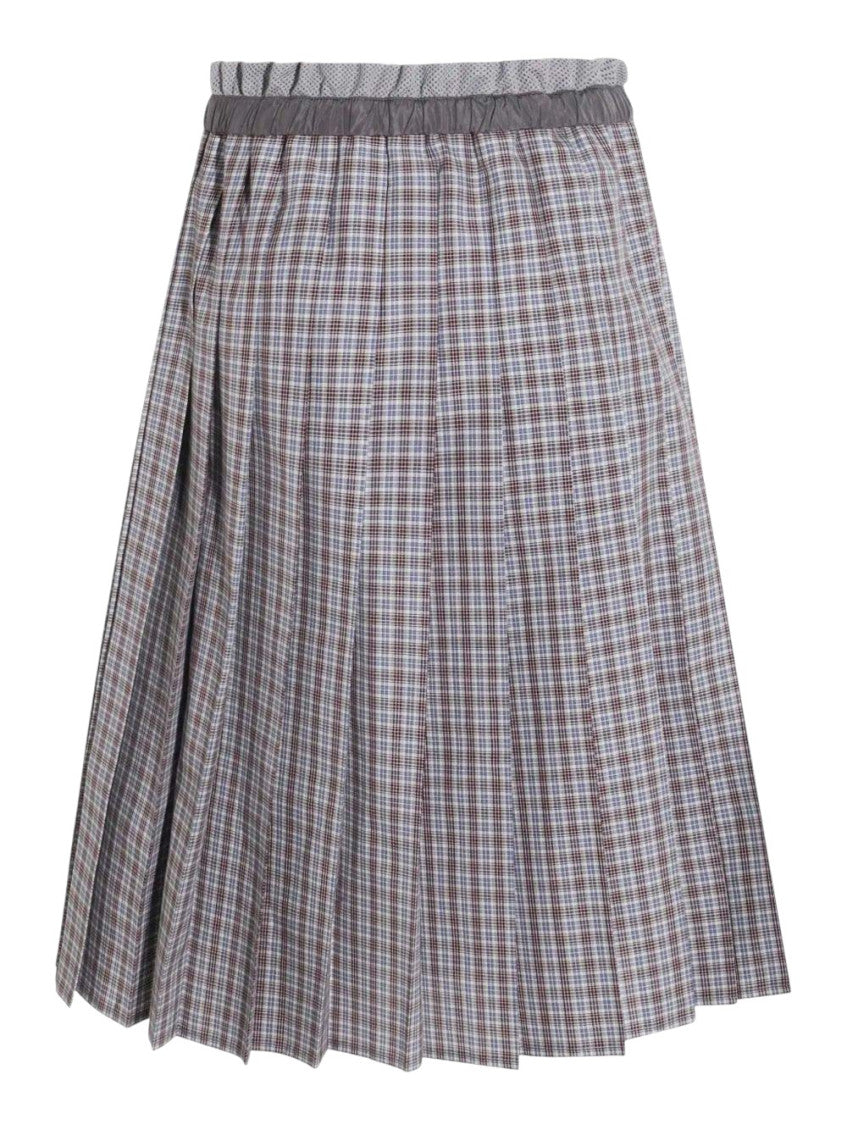 Blue Plaid Midi Skirt 2