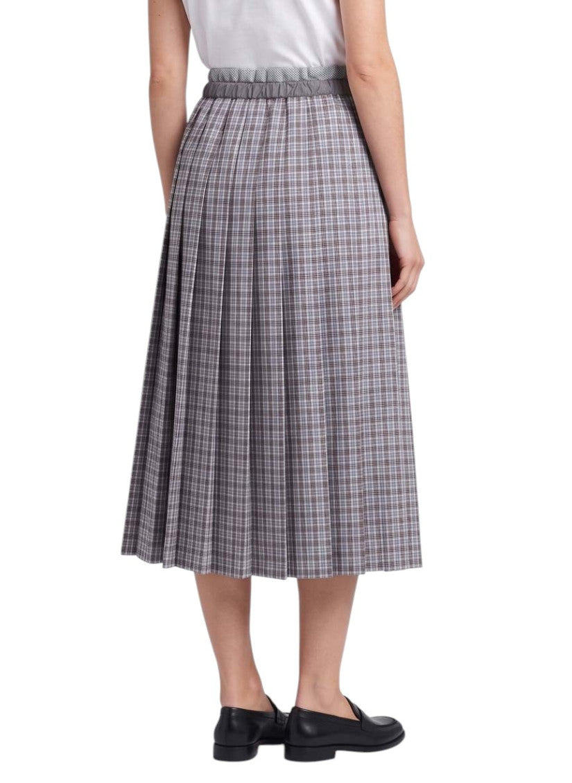 Blue Plaid Midi Skirt 4