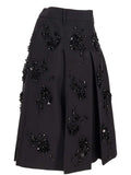 Black Embellished Midi Skirt 1