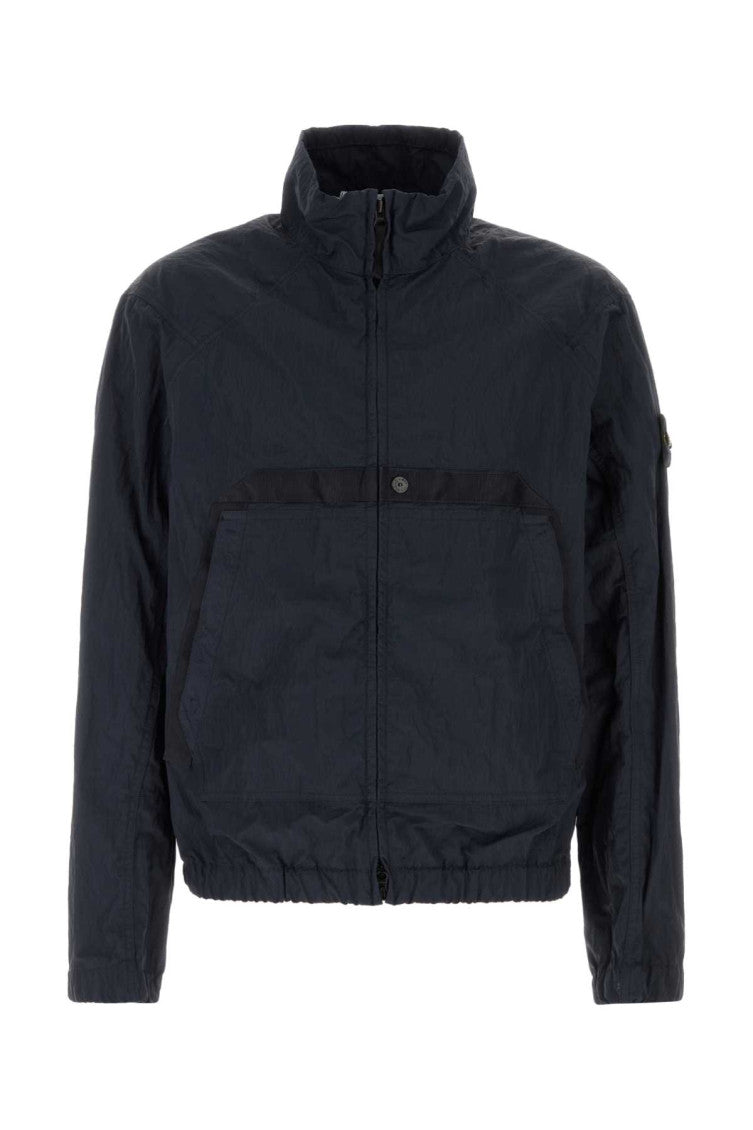 Dark Navy Mock Collar Jacket 1