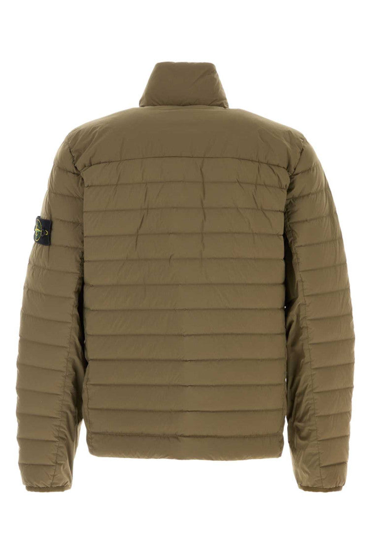 Green Quilted Mock Collar Jacket 2