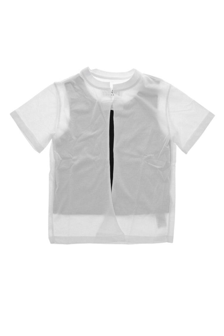 Girls BlackWhite Solid T-Shirt 1