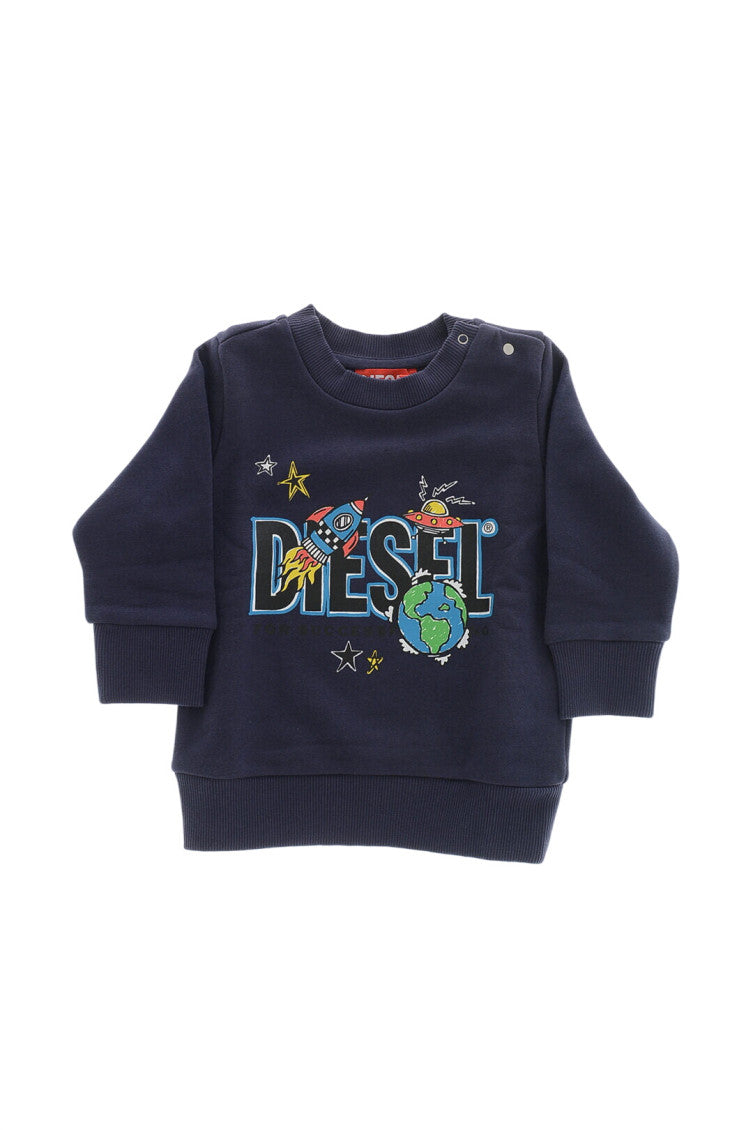 Boys Navy Blue Graphic Sweatshirt 1