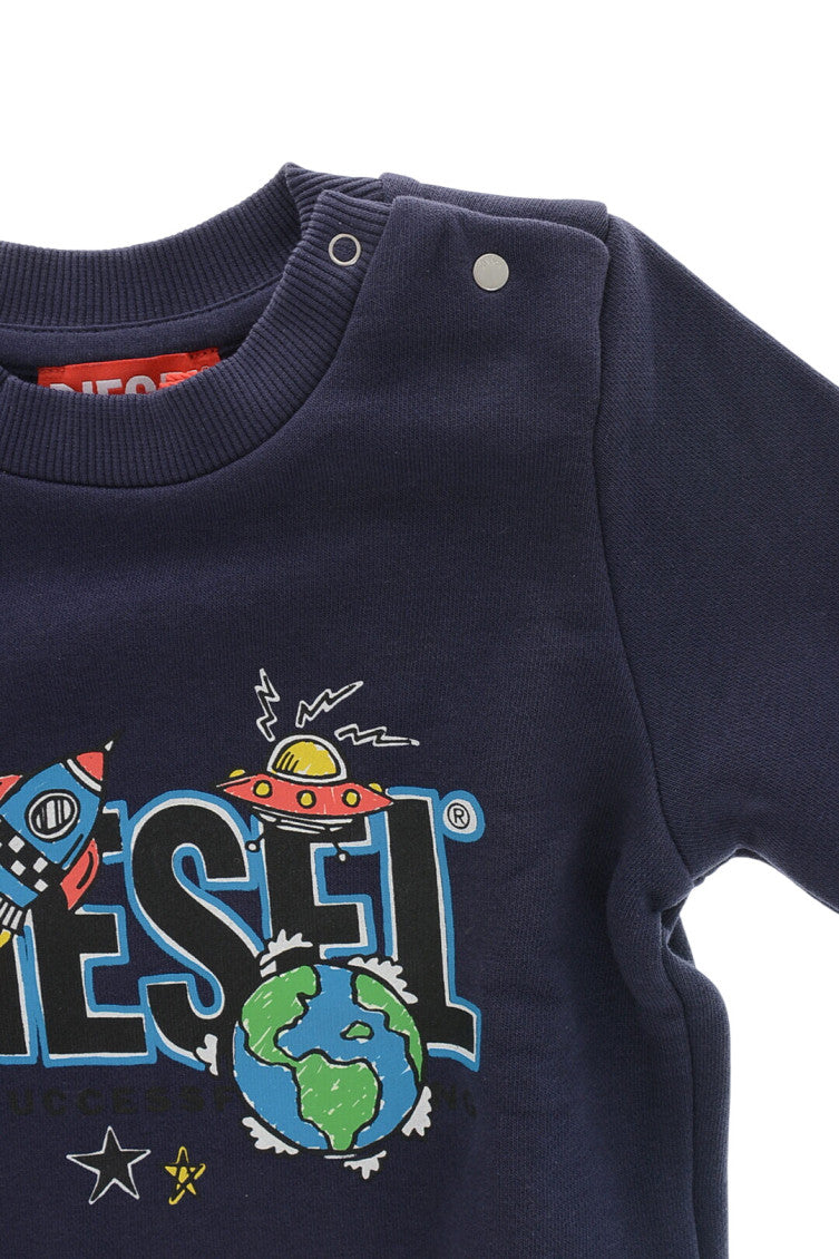 Boys Navy Blue Graphic Sweatshirt 2