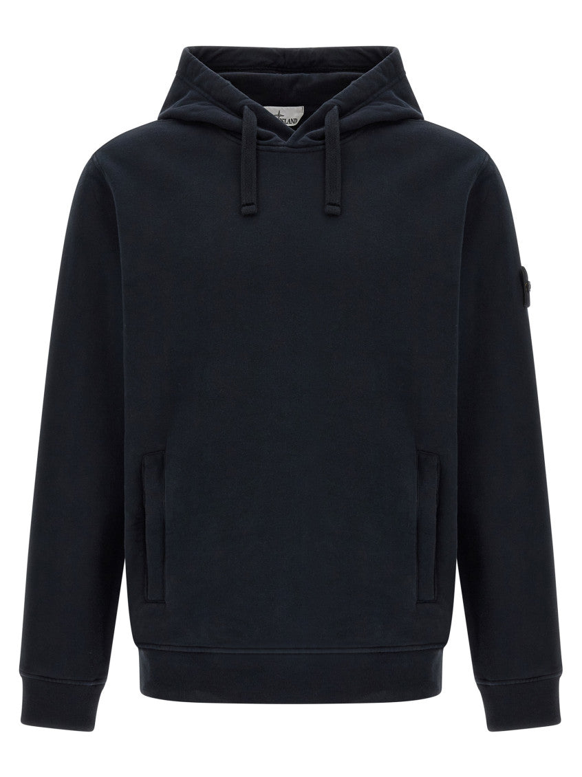 Navy Blue Regular Solid Hoodie 1