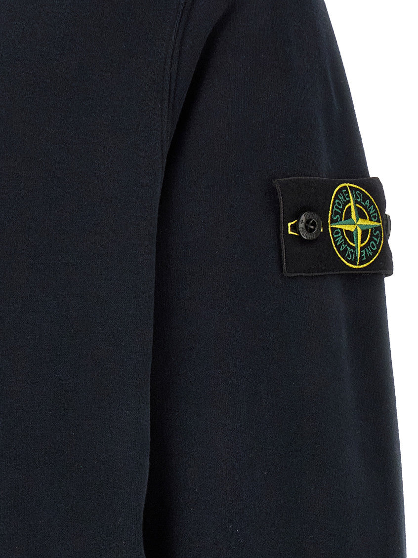 Navy Blue Regular Solid Hoodie 4