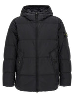 Blue Quilted Hood Jacket 1