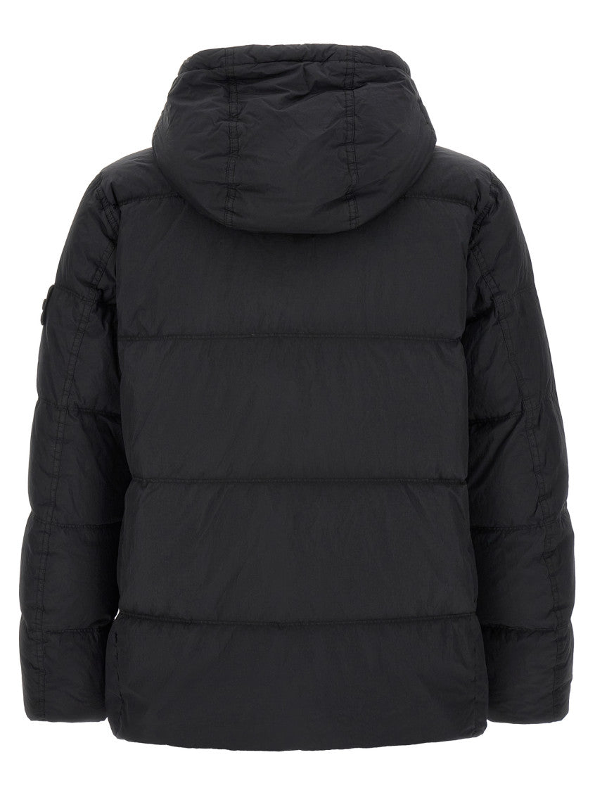 Blue Quilted Hood Jacket 2