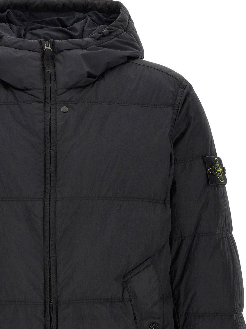 Blue Quilted Hood Jacket 3