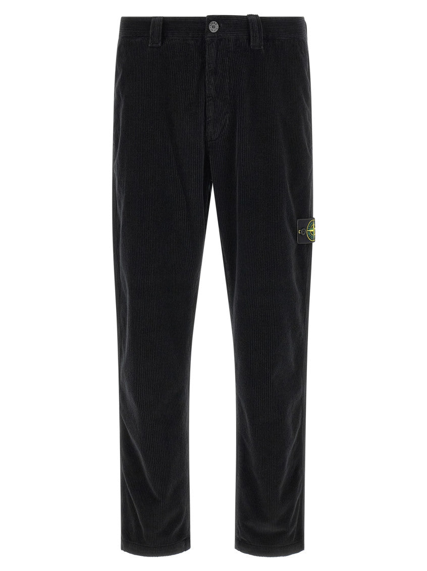 Black Regular Chino Trousers 1