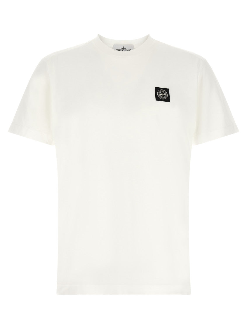 White Logo Crew Neck T-Shirt 1
