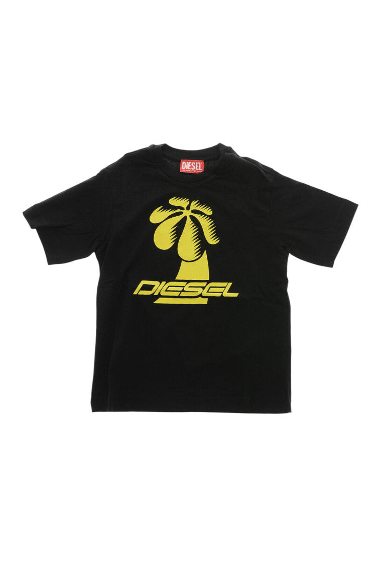 Boys Black Graphic T-Shirt 1