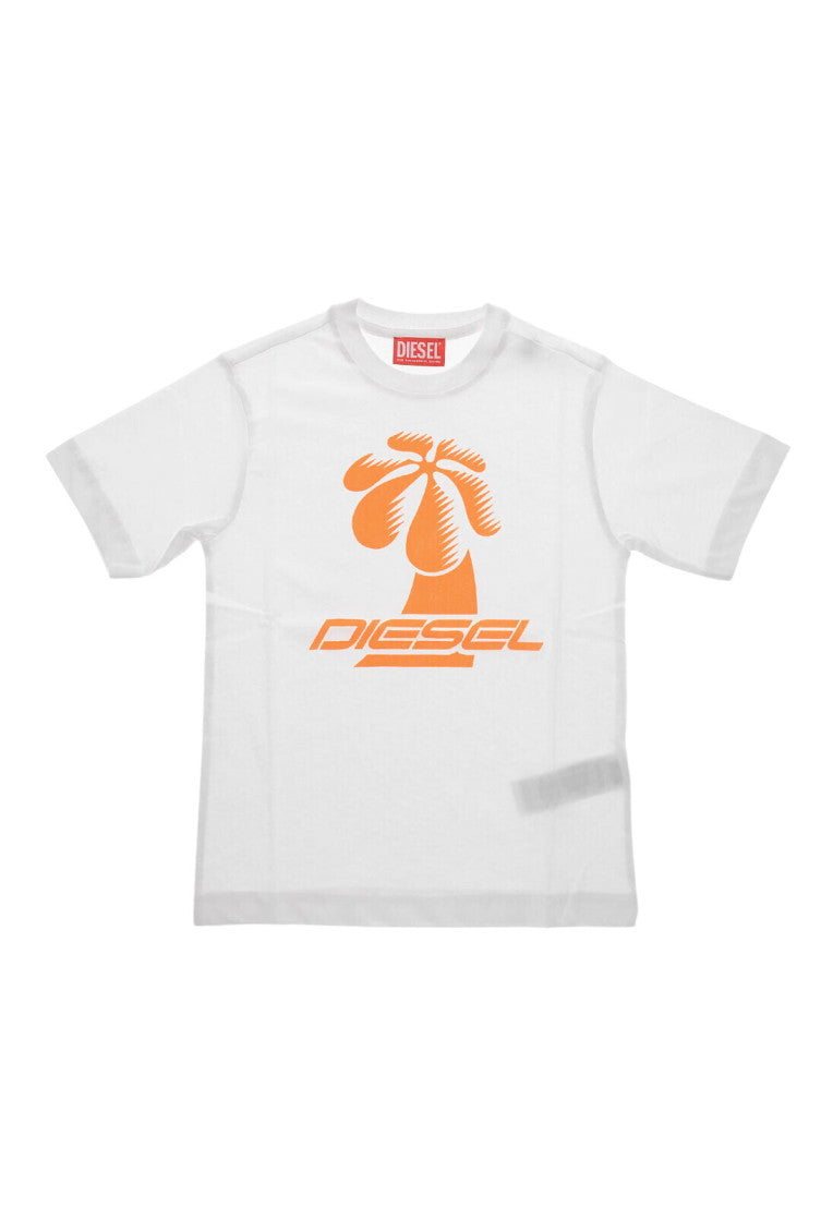 Boys White Graphic T-Shirt 1