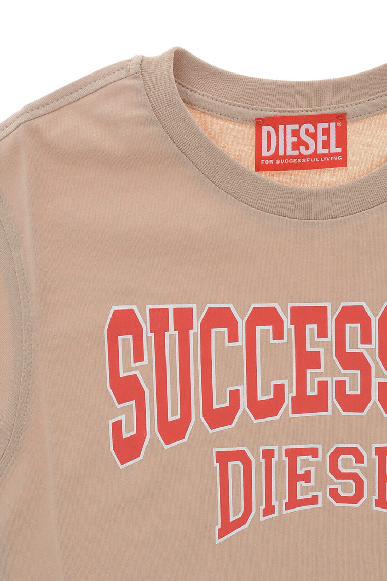 Boys Beige Graphic T-Shirt 3