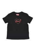Girls Black Graphic T-Shirt 1