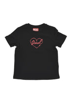 Girls Black Graphic T-Shirt 1