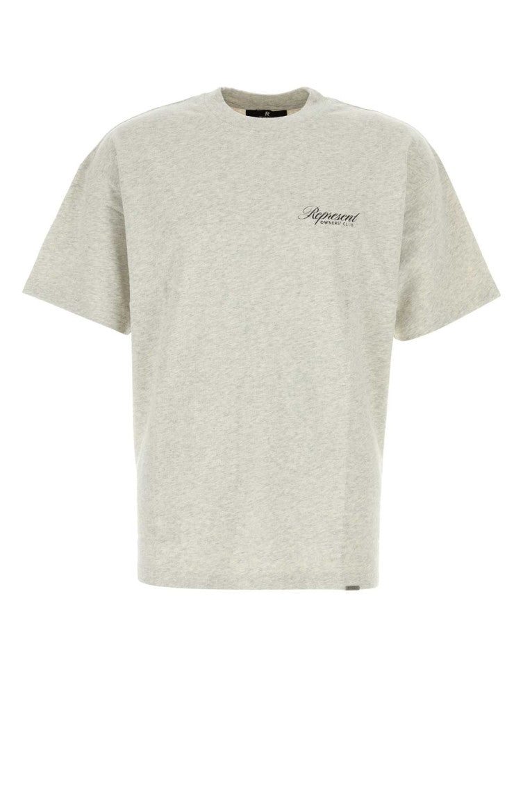 Grey Crewneck Logo Print T-Shirt 1